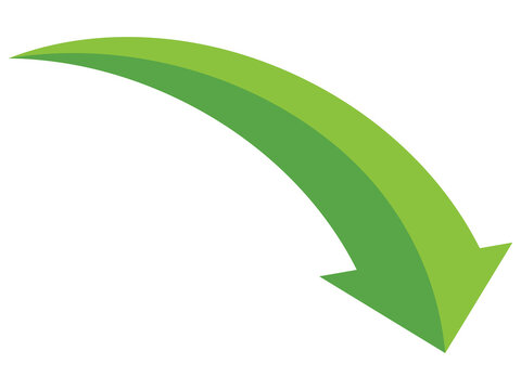 Green arrow vector icon showing direction symbol with flat style design. Jump icon	
