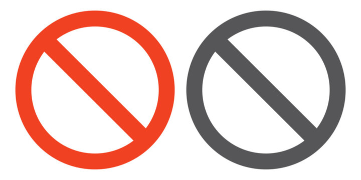 red circle sign for prohibition, stop, danger. stop sign