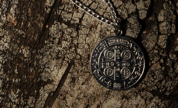 The medal of St. Benedict, the patron saint of Europe