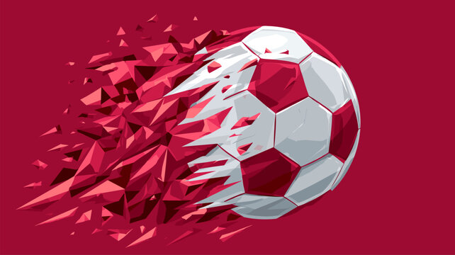 Qatar  soccer banner. Qatar football wallpaper. Dynamic national football team poster