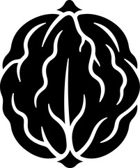 Obraz premium Walnut outline icon for healthy food and nutrition