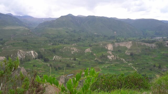 Spectacular landscapes inside the Colca Canyon near Arequipa, Peru