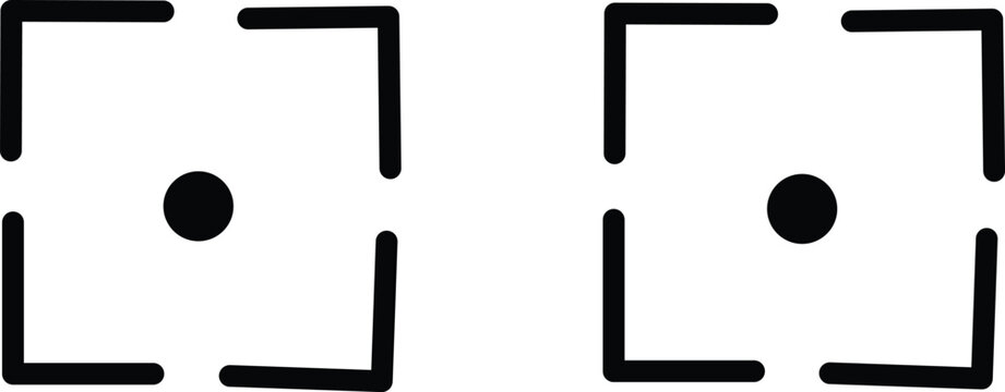 Minimalist screen capture icon pack. Snipping tool crop and focus graphics. Digital display screenshot symbols. Image editing software layout design