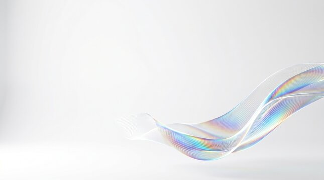 Futuristic smart fabric visual: clean light-mode backdrop outlined by elegant organic light net optics.