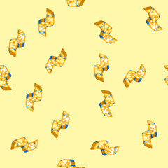 Obraz premium help robot hand gesture isometric seamless pattern. help robot hand gesture sign illustration