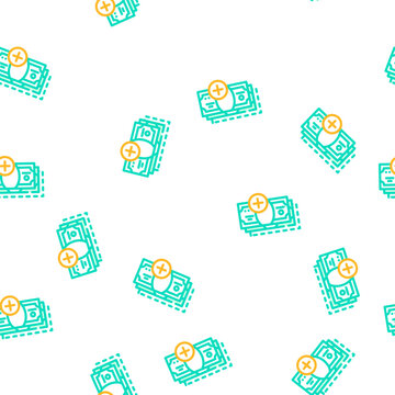 debit on bank account vector seamless pattern debit on bank account sign illustration