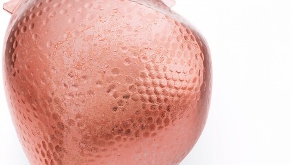 Fototapeta premium Close-up of a hammered copper sphere with textured surface and reflective finish