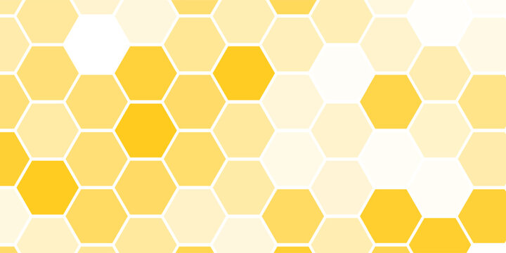 abstract simple yellow honeycomb pattern can be used background.