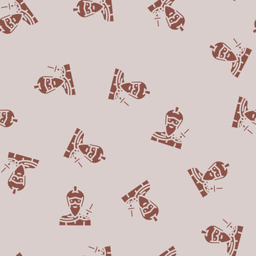 ares greek god mythology glyph vector seamless pattern. ares greek god mythology thin illustration