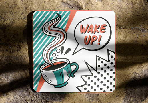 Business Card Mockup on Textured Surface