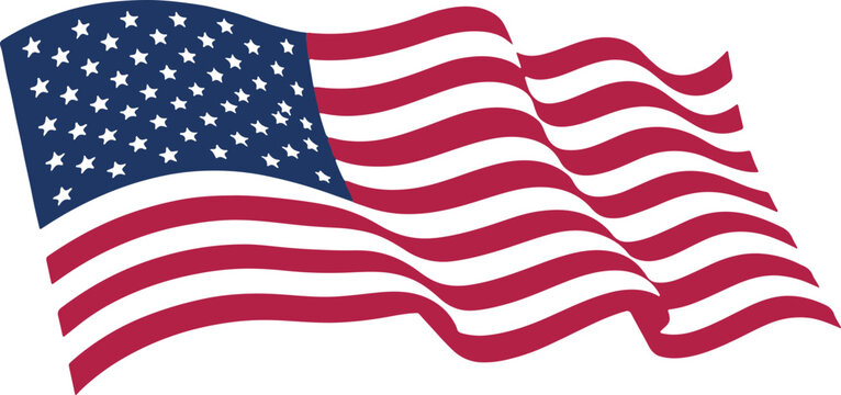Wavy American Flag svg