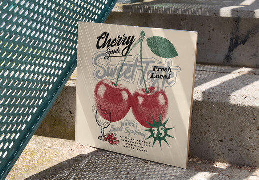 Mockup template of vinyl Jacket