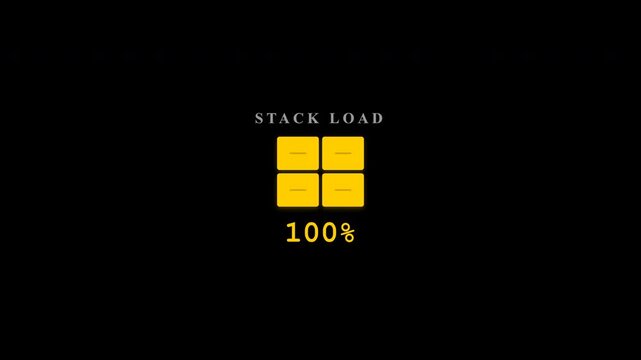 Warehouse stack load capacity animation for industrial storage management
