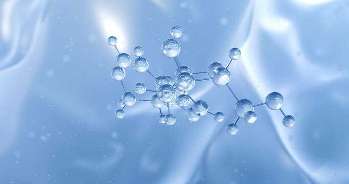 Pentostatin rotating molecular structure, 3d model of antineoplastic agent
