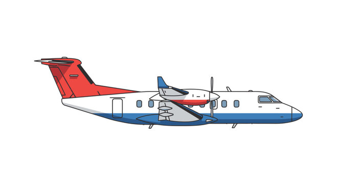 small propeller plane with red tail