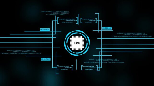 Digital cpu processor hud interface with streaming data streams