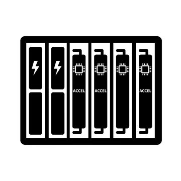 Data server acceleration processing unit rack with acceleration, processor
