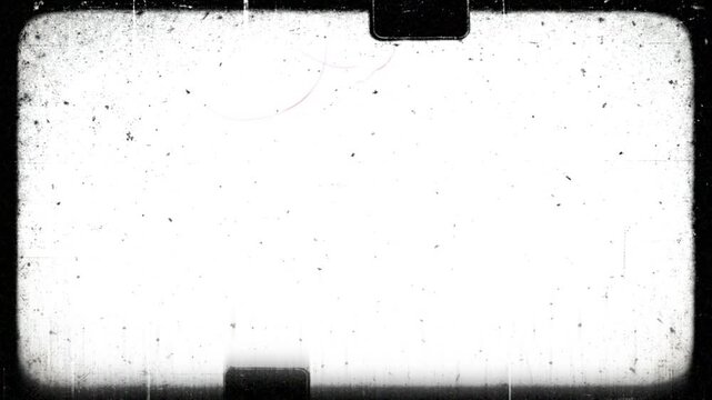 Distressed Vintage Film Frame Overlay with Authentic Dust Scratches and Grunge Texture Effect.