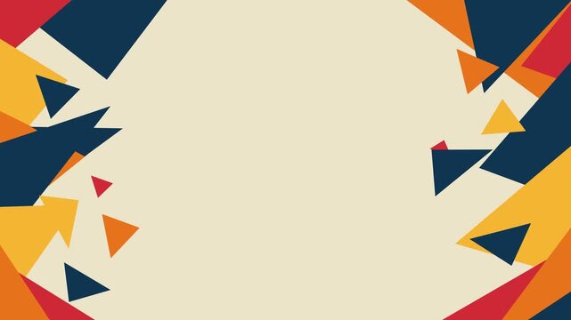 Abstract Geometric Background with Exploding Triangles and Copy Space for Modern Design Concepts