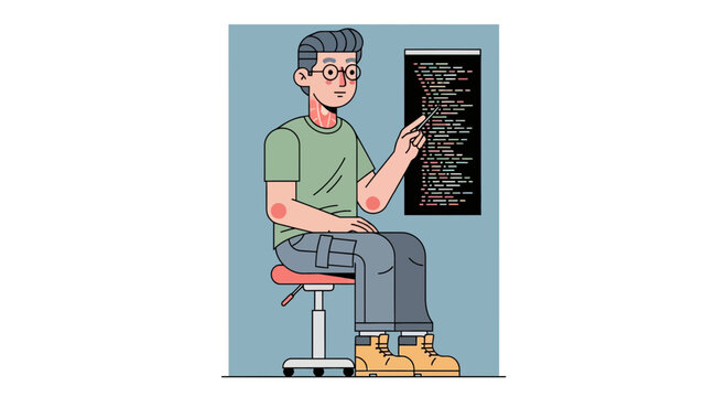 Software Developer Monitoring System Code and Debugging Software
