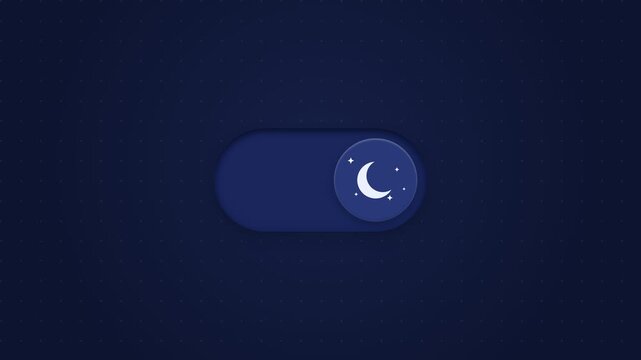 Day Night Toggle Switch Button Animation 4K &mdash; Dark Light Mode UI Loop