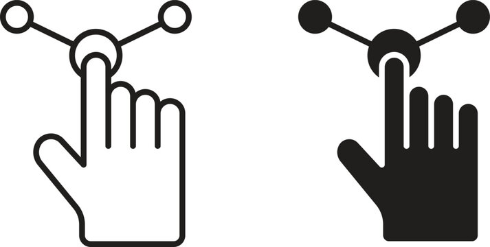 Usability icon vector editable. black vectors set