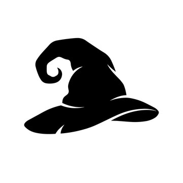 Pointy witch hat silhouette for halloween magic and fantasy themed design