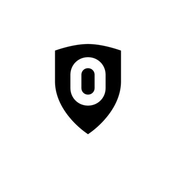 Cyber security shield icon vector, corporate data protection and safe network logo element