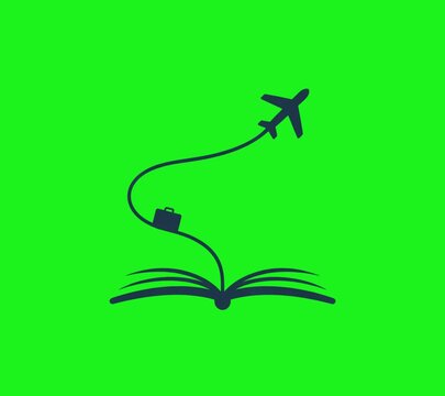 open book with green leaves