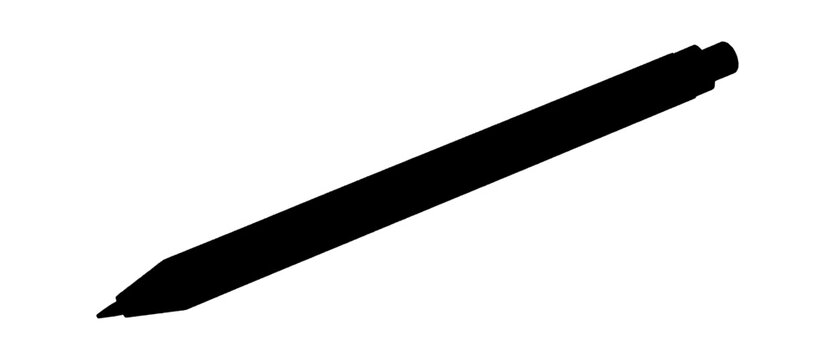 Silhouette of a mechanical pencil vector art