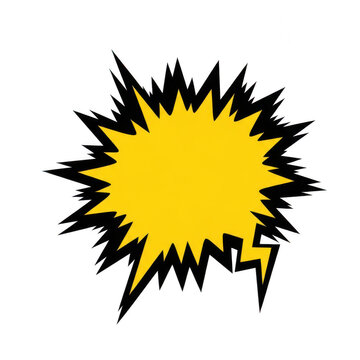 Explosion speech bubble comic book style graphic with explosion