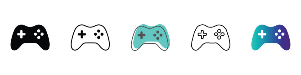 Collection of video game controllers in various styles and colors © Vova7