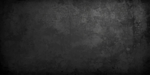 Fototapeta premium Dark grunge background with paper texture, vintage concrete wall, rough black and gray surface, and copy space design.