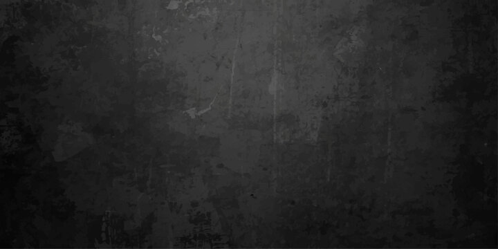 Dark grunge wall background with grunge paper texture, vintage concrete surface, rough textured dirty black gray backdrop design wallpaper.