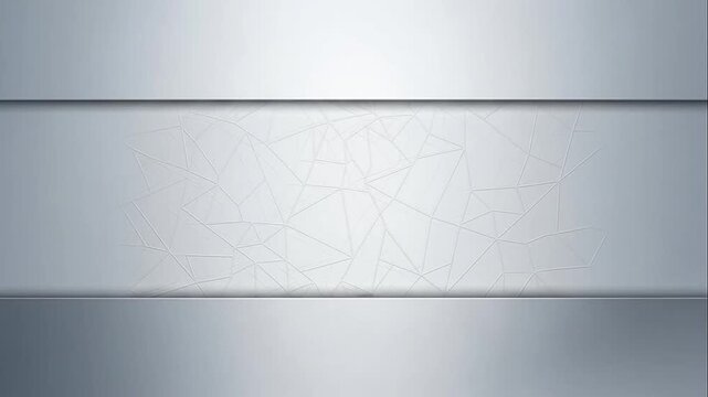 A sleek metallic background with a subtle geometric pattern design
