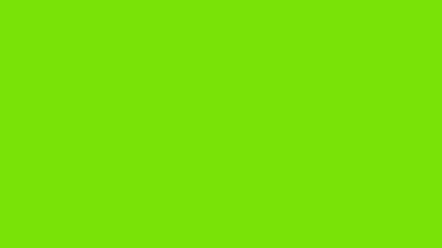 Colorful number animation on green screen and black screen educational overlay