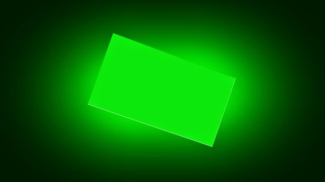 Digital Transition Animation Video with Green Screen Card Transition with Fire Energy Ring and Flashes on Black Background