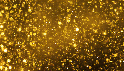 Yellow gold night glitter particle light celebration decorative abstract background © iPood