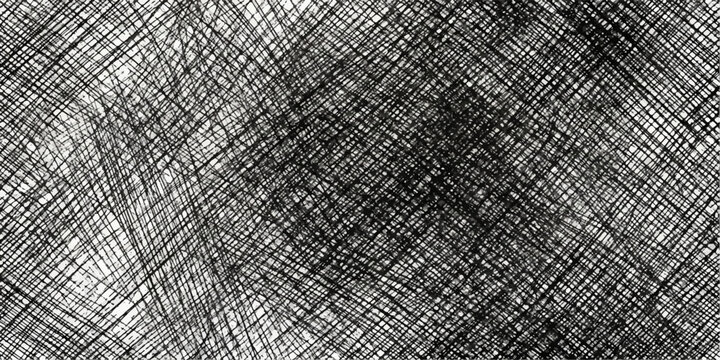 A chaotic abstract background composed of intersecting black lines on a textured white canvas, creating a sense of depth and artistic complexity.