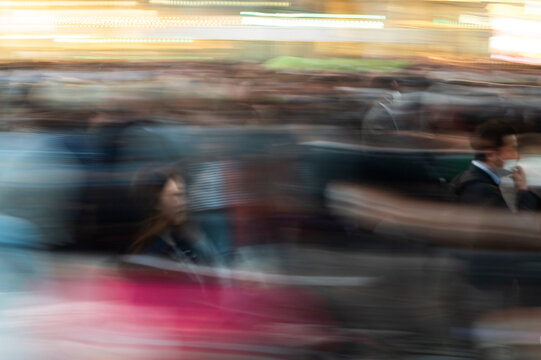Abstract Motion Blur of Urban Commuters