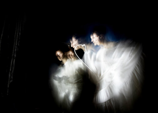 Dance in white in the dark 