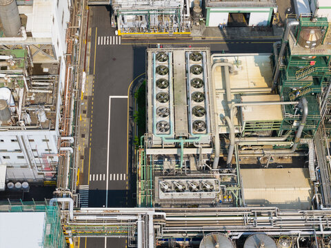 Aerial View of Synthetic Resin Chemical Plant