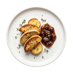 Gourmet seared foie gras with fig jam and toasted brioche © BTG