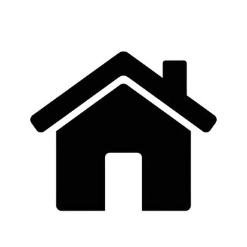 Simple house icon minimalist graphic with building, residential