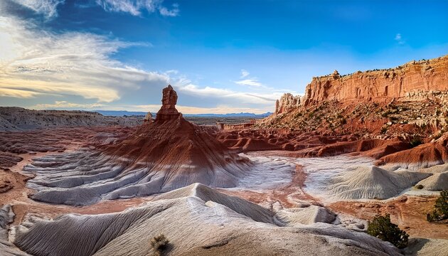utah capitol reef national park cathedral valley the bentonite hills composed of bentonite clay from altered volcanic ash