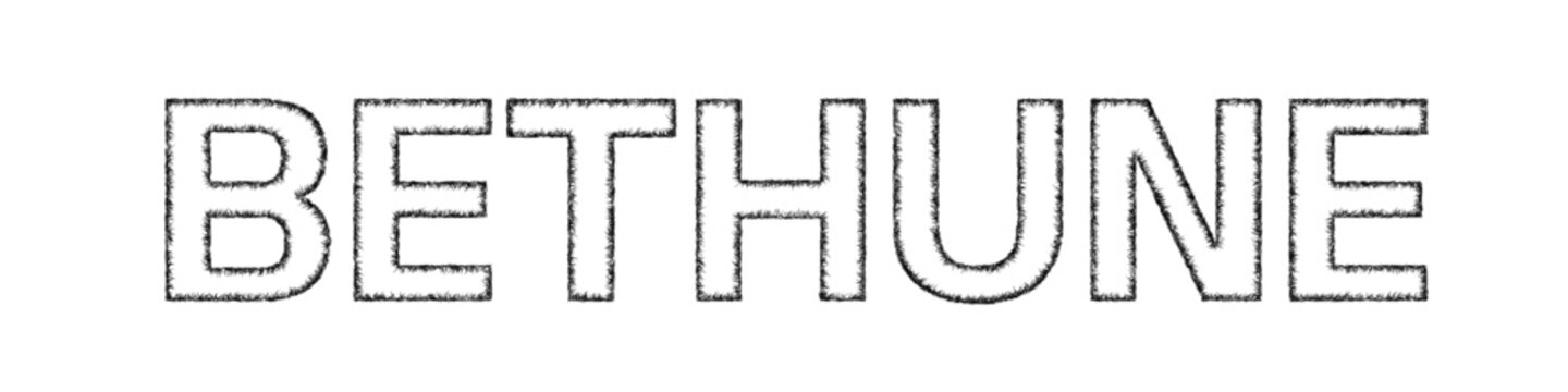 Sketch Bethune text design element