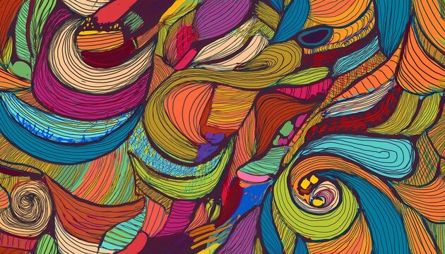 pattern doodle strokes seamless