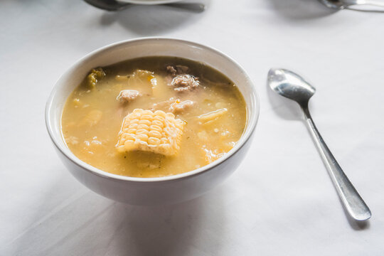 Pepeto, a traditional Mexican dish from the south of the State of Mexico, contains corn, pork, chilacayote squash, and spices.

