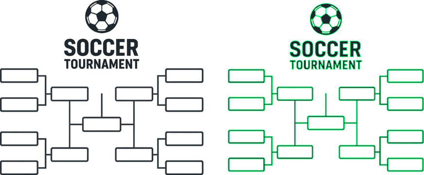 Soccer tournament bracket templates