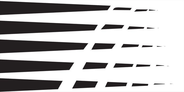 Black and White Geometric Dynamic Stripes Halftone Pattern